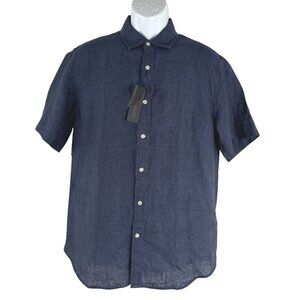Banana‎ Repulic Linen Button Front Shirt Medium Tall Short Sleeve NWT TP-3483
